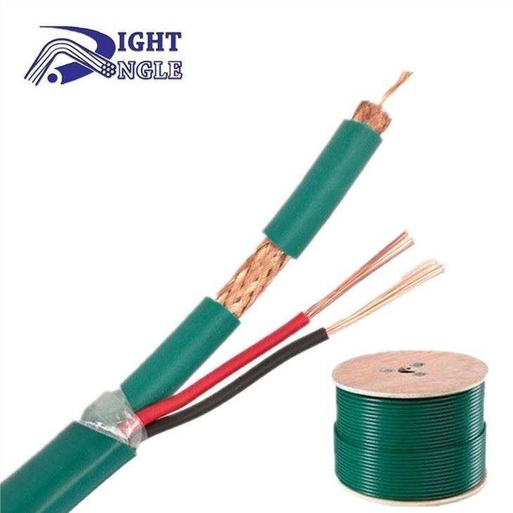 High Quality CCTV Camera RG59+2C/KX6+2 Power/KX7+2C Siamese Coaxial Cable Green