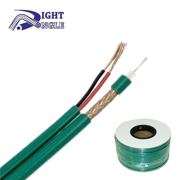 KX6 Whit Power Color Green Jacket PVC CCTV Cable KX6 With Power For CCTV Camera Cable Kx6 Coaxial Cable